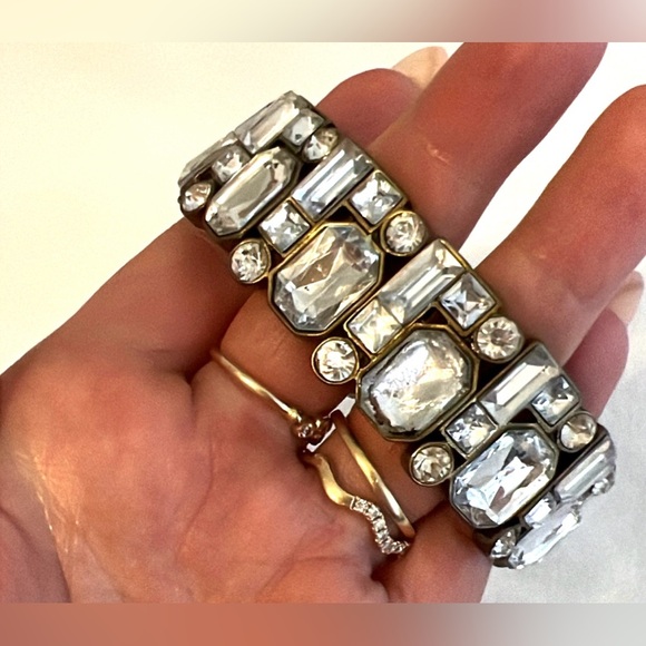 Victorian antique style stretch costume bracelet vintage gold - Picture 5 of 5